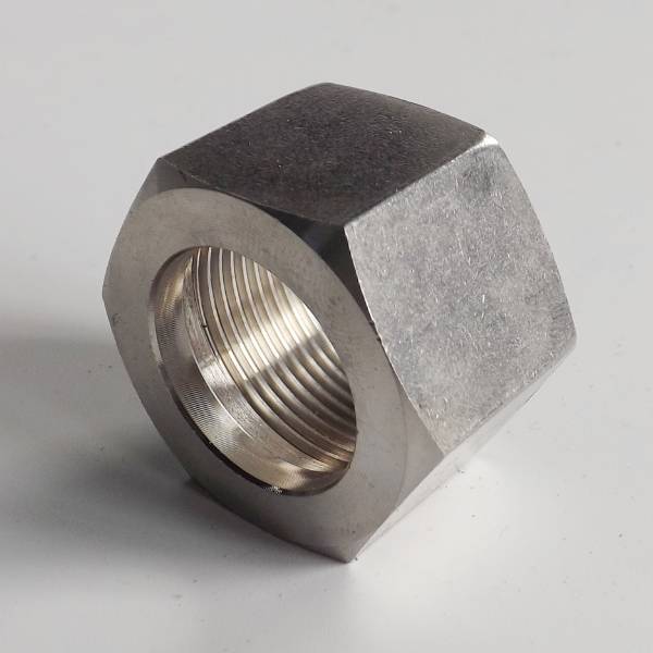 QLA-002 hex jam nut on the gray background