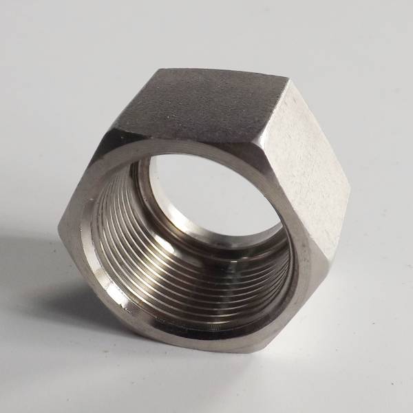 QLA-003 hex jam nut on the gray background