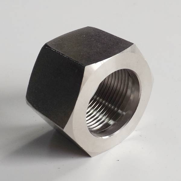 QLA-004 hex jam nut on the gray background