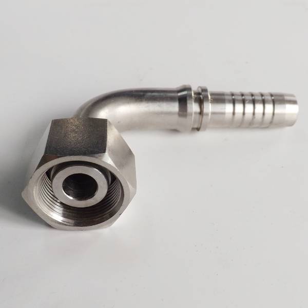 QLA-002 interlock flat seal fitting on the gray background