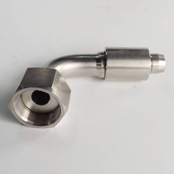 QLA-003 interlock flat seal fitting on the gray background