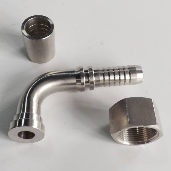 QLA-005 interlock flat seal fitting on the gray background