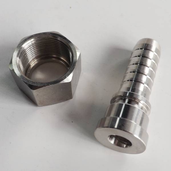 QLA-004 interlock flat seal fitting on the gray background