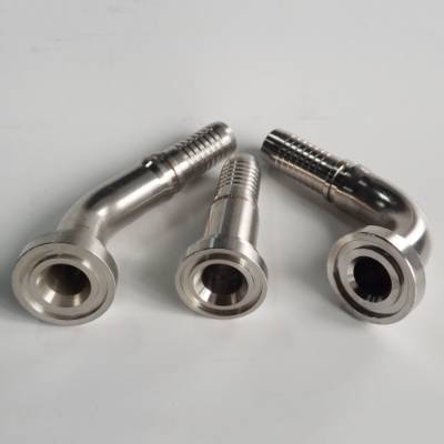 3 interlock SAE flanges on the gray background